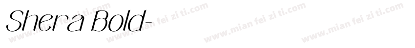 Shera Bold字体转换
